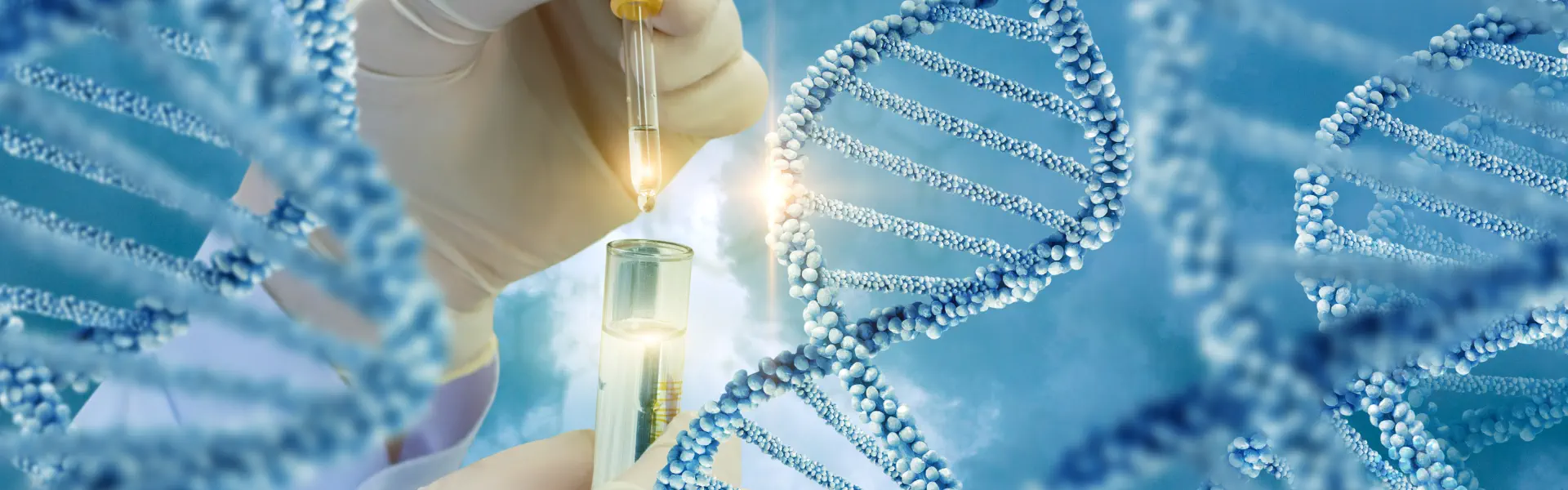 DNA strand and a doctor